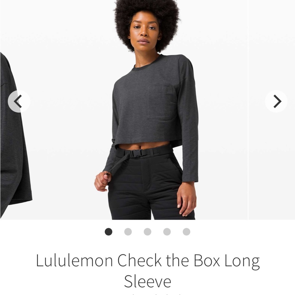 Lululemon “Check The Box” long sleeve heathered black